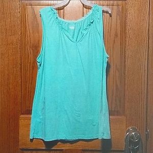 Dressy blue tank top